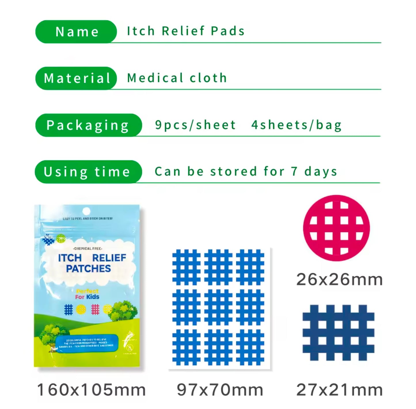ITCH RELIEF PATCHES - CHEMICAL FREE