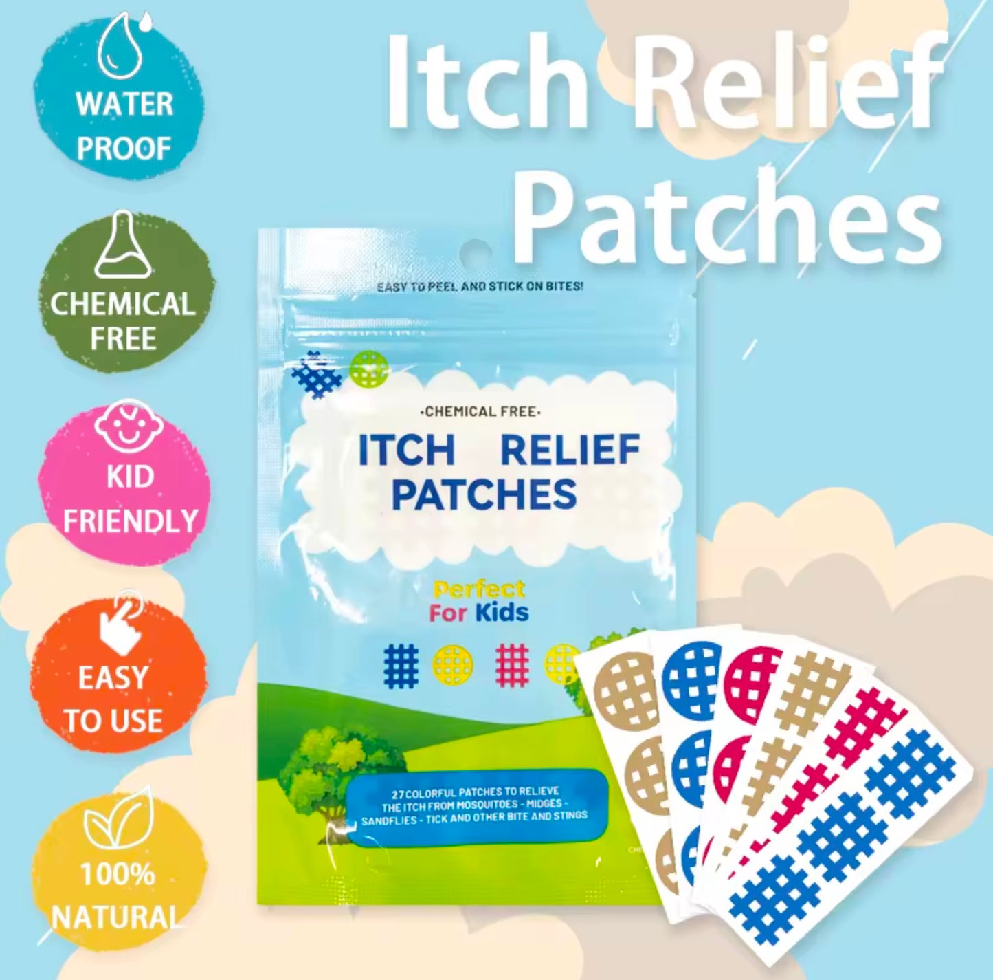 ITCH RELIEF PATCHES - CHEMICAL FREE
